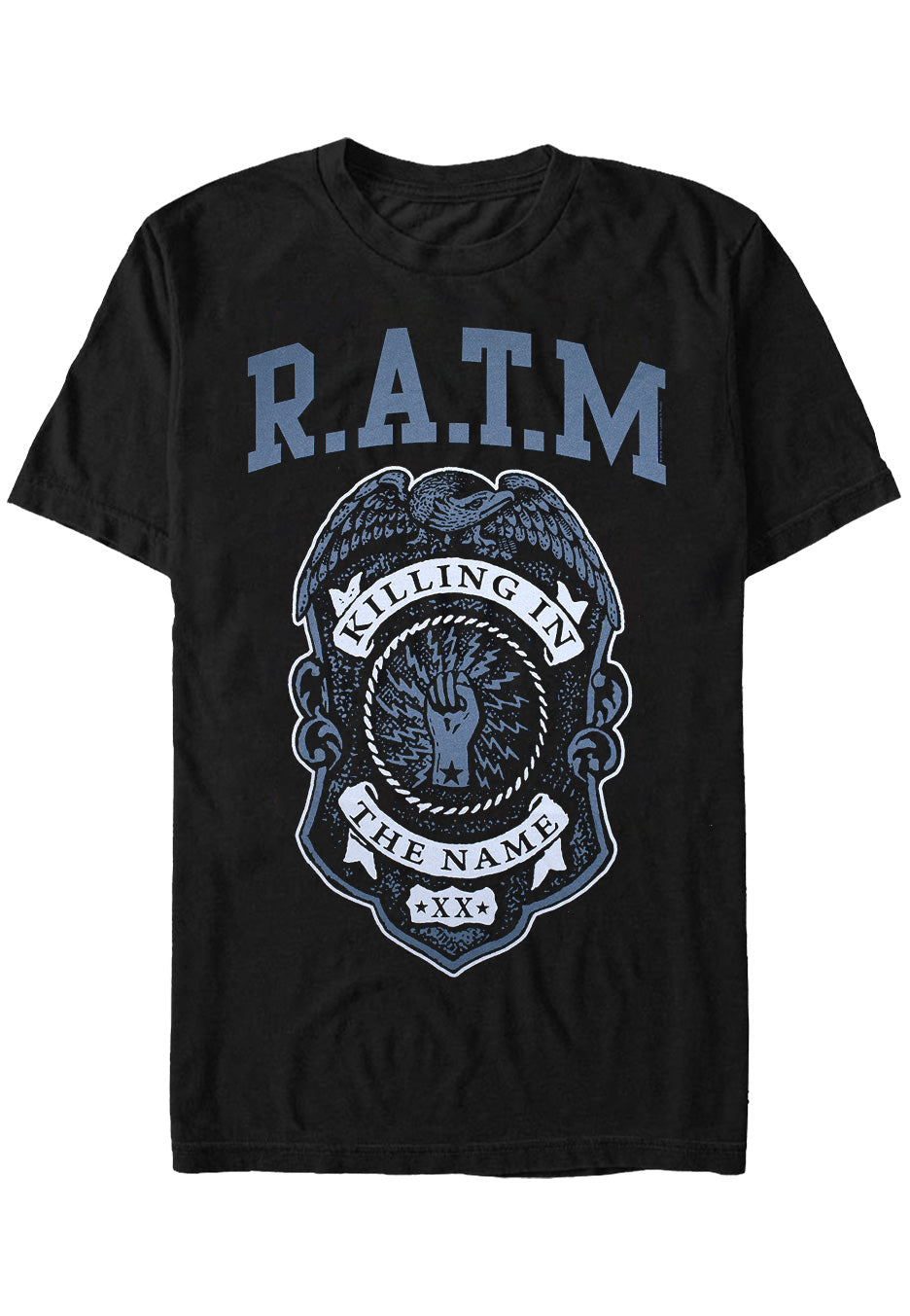 Rage Against The Machine - Grey Police Badge - T-Shirt | Neutral-Image