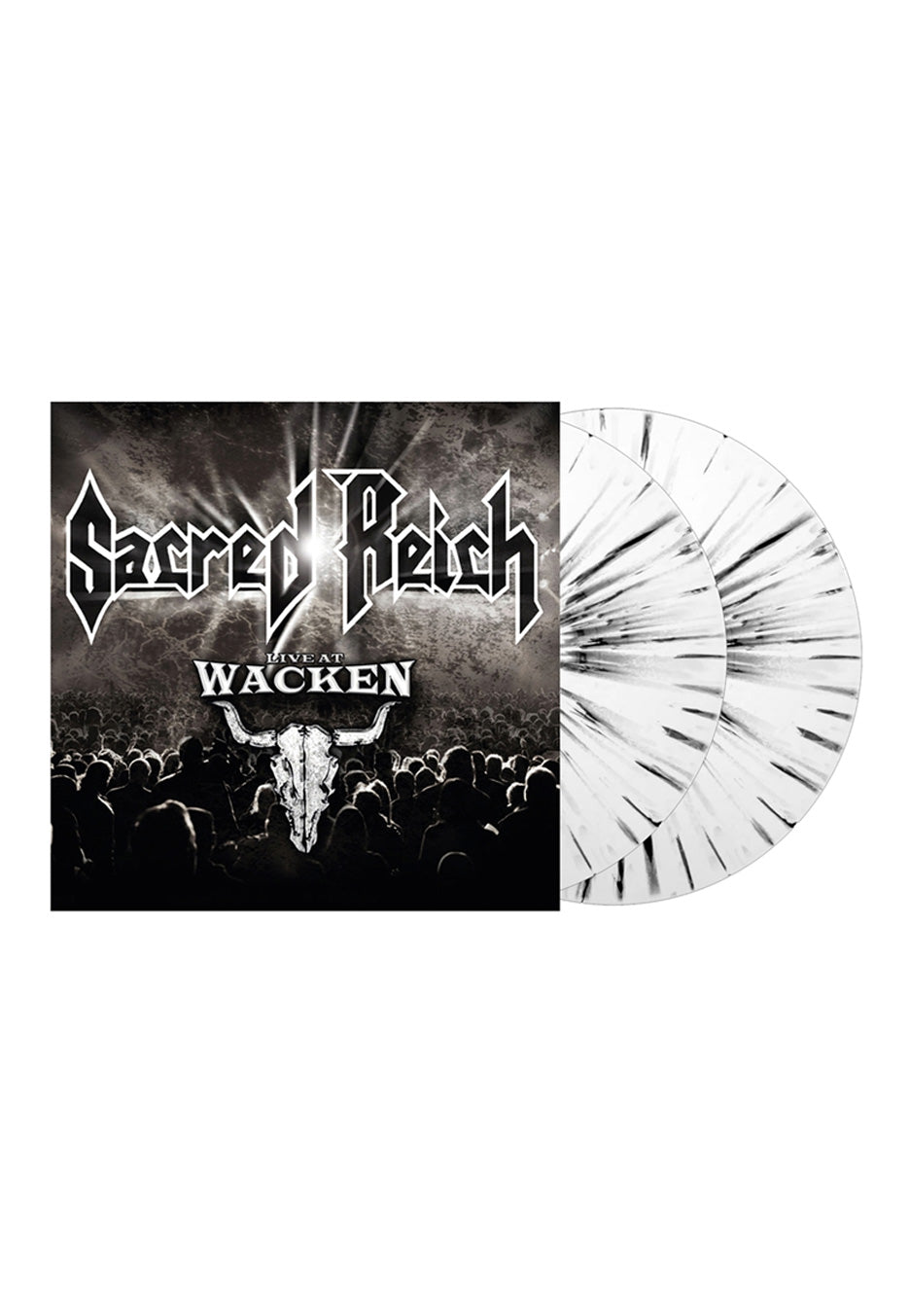 Sacred Reich - Live At Wacken Ltd. White w/ Black - Splattered 2 Vinyl | Neutral-Image