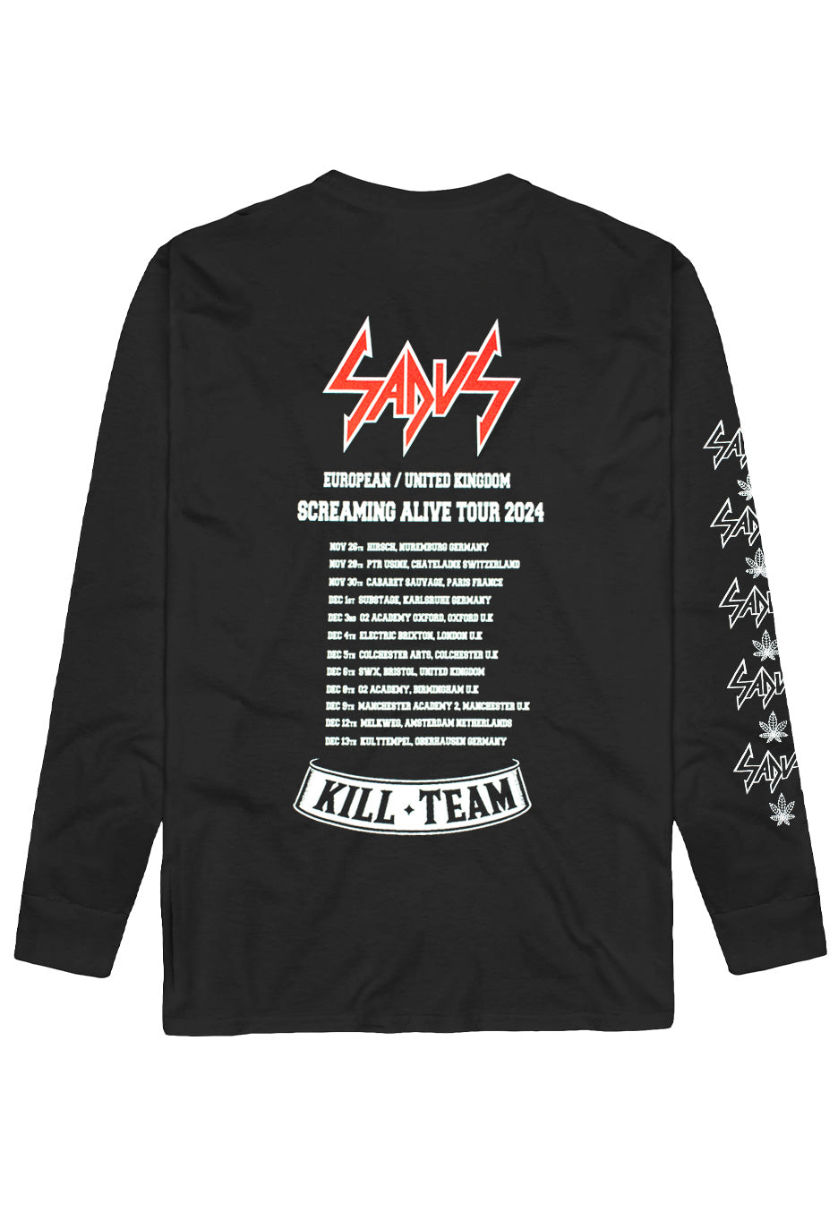 Sadus - Screaming Alive Tour 2024 - Longsleeve | Neutral-Image
