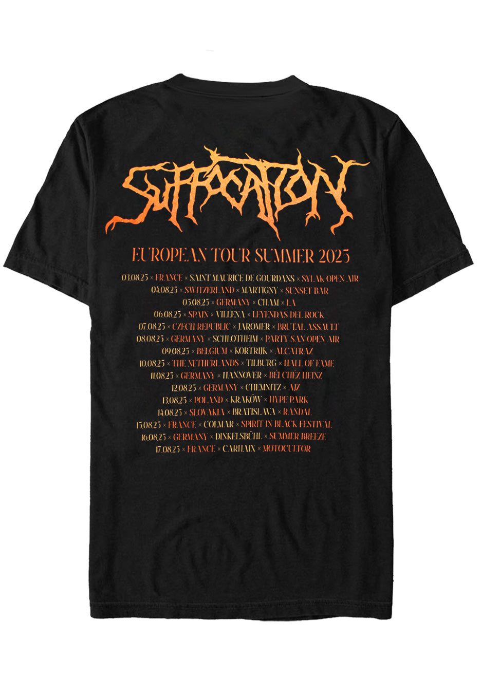 Suffocation - Summer Festival 2025 - T-Shirt | Neutral-Image