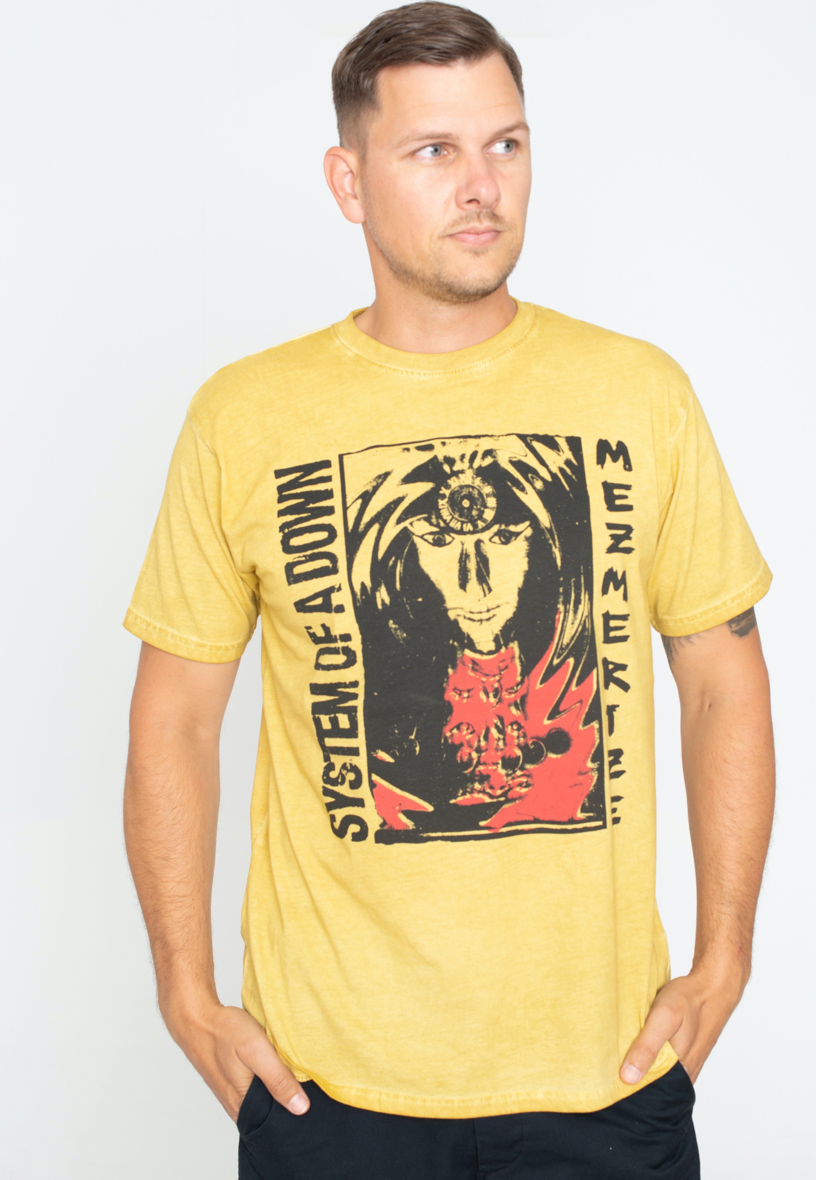 System Of A Down - Reflections Dip-Dye Yellow - T-Shirt | Men-Image