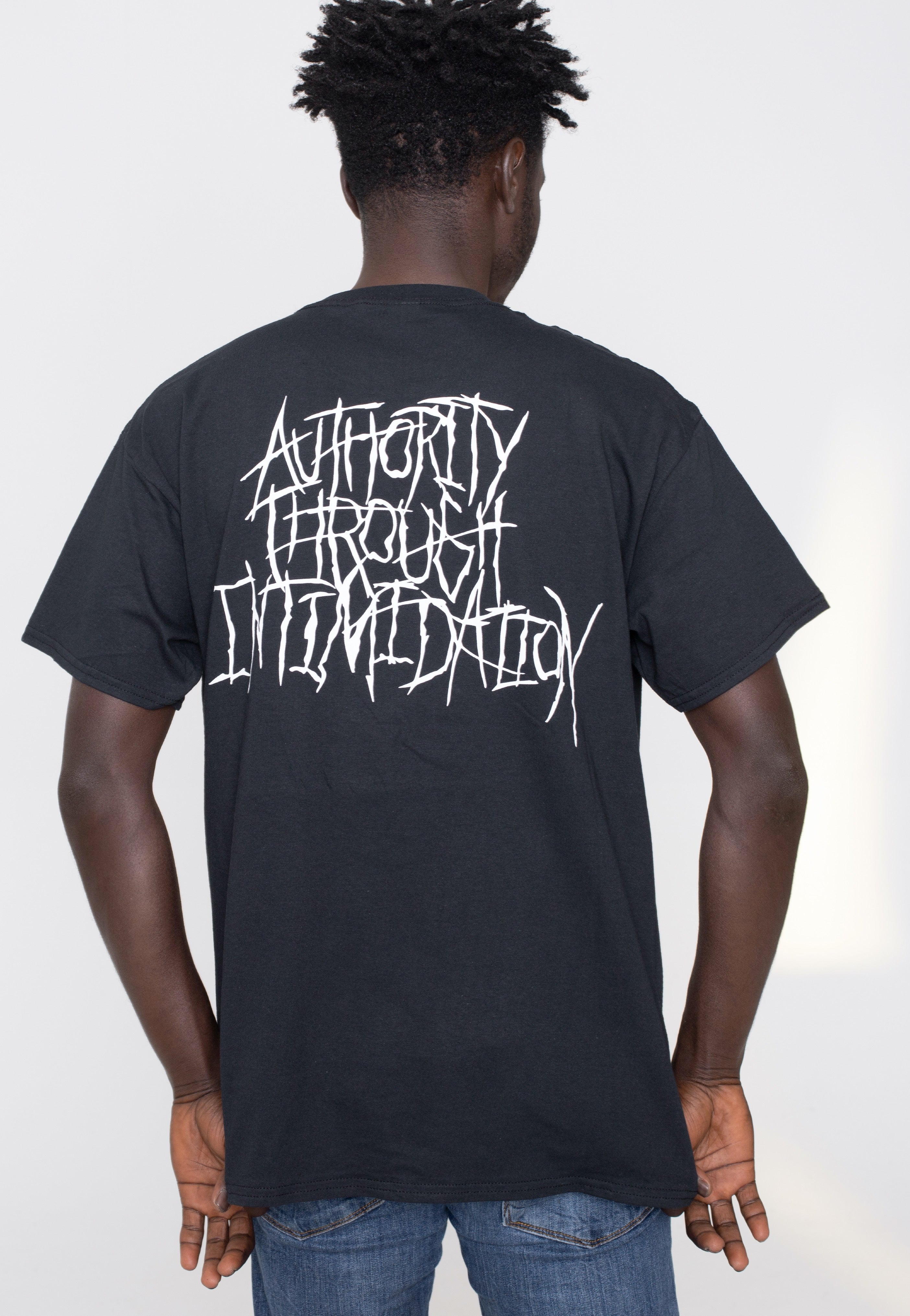 Waking The Cadaver - Authority Through Intimidation Cover - T-Shirt | Men-Image