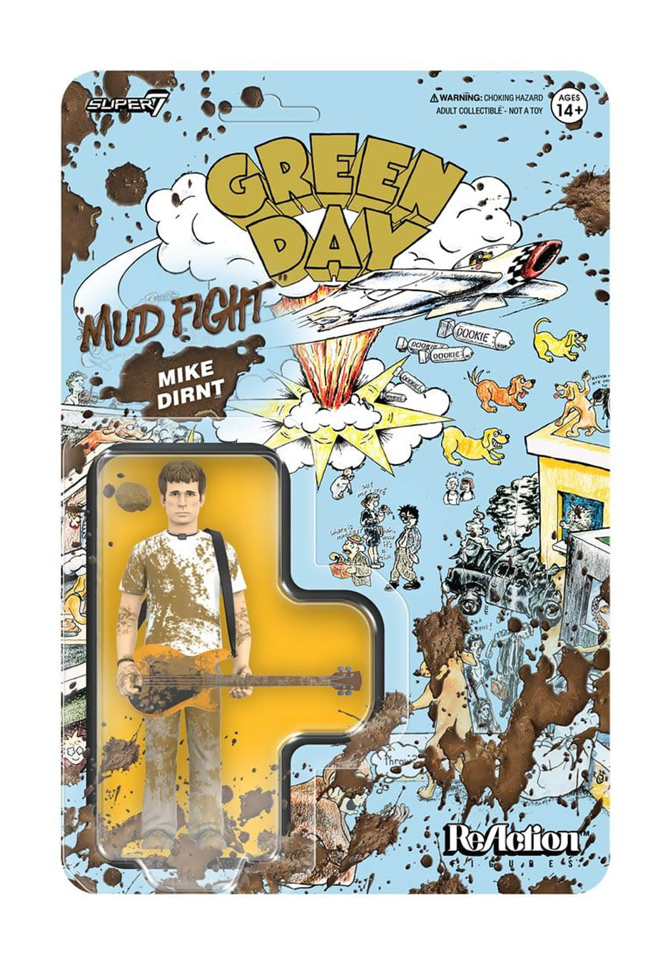 Green Day Mike Dirnt (Mud Fight) ReAction Wave 01 Figure